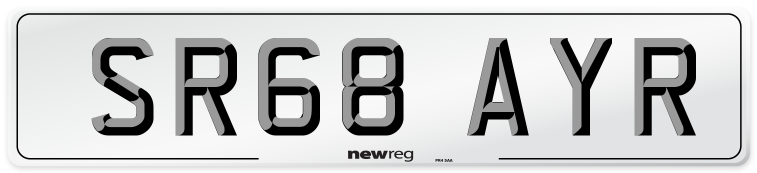 SR68 AYR Number Plate from New Reg